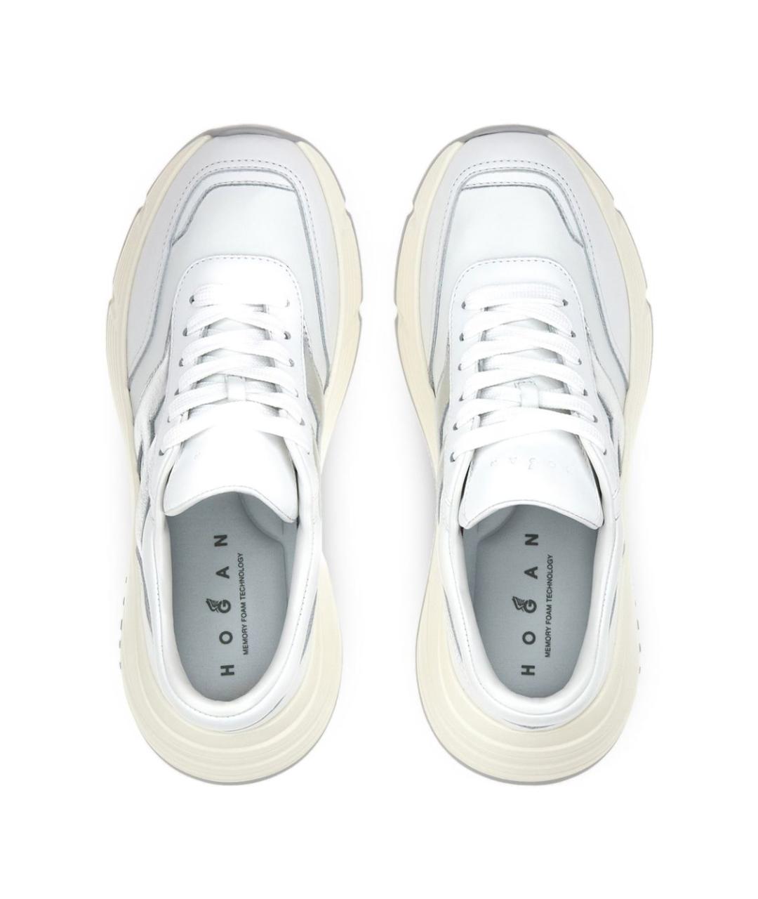 HOGAN Белые кожаные кроссовки, фото 5