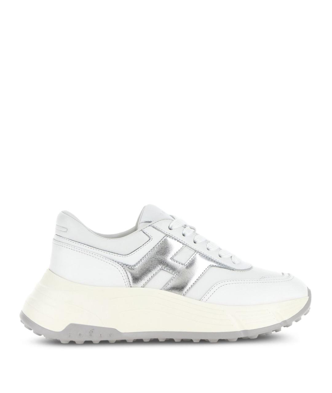 HOGAN Белые кожаные кроссовки, фото 1