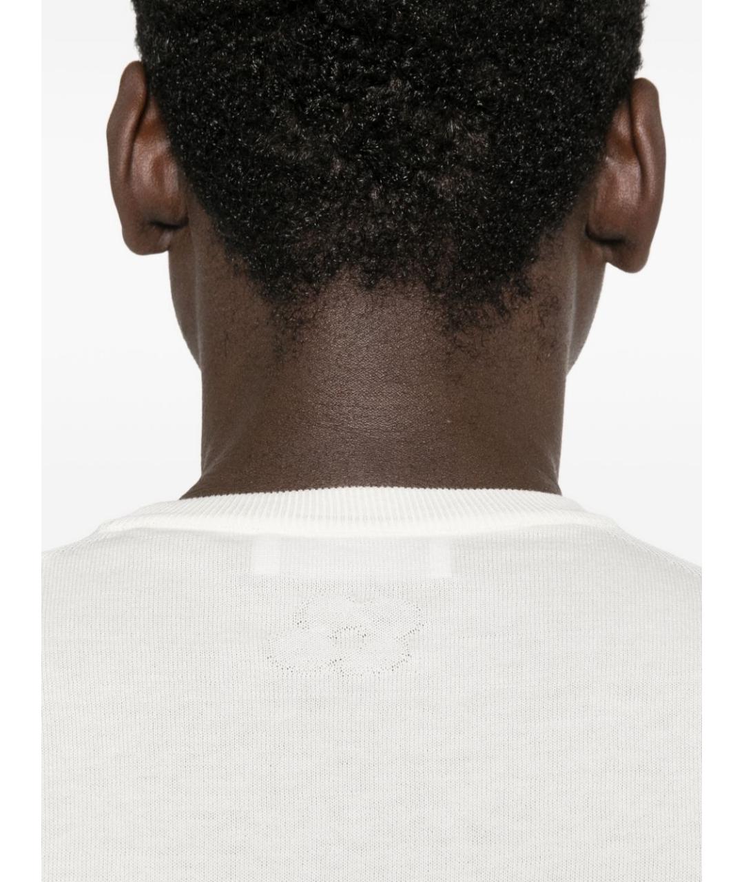 LARDINI Белая хлопковая футболка, фото 2