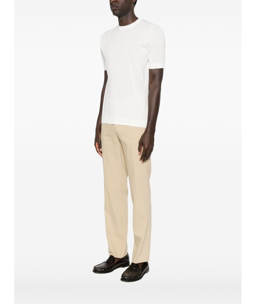 LARDINI Белая хлопковая футболка, фото 4