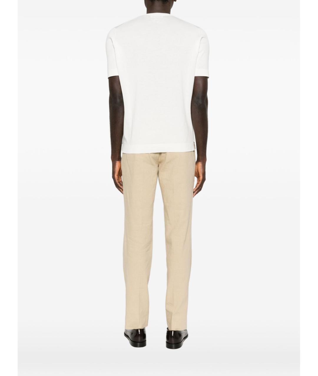 LARDINI Белая хлопковая футболка, фото 5