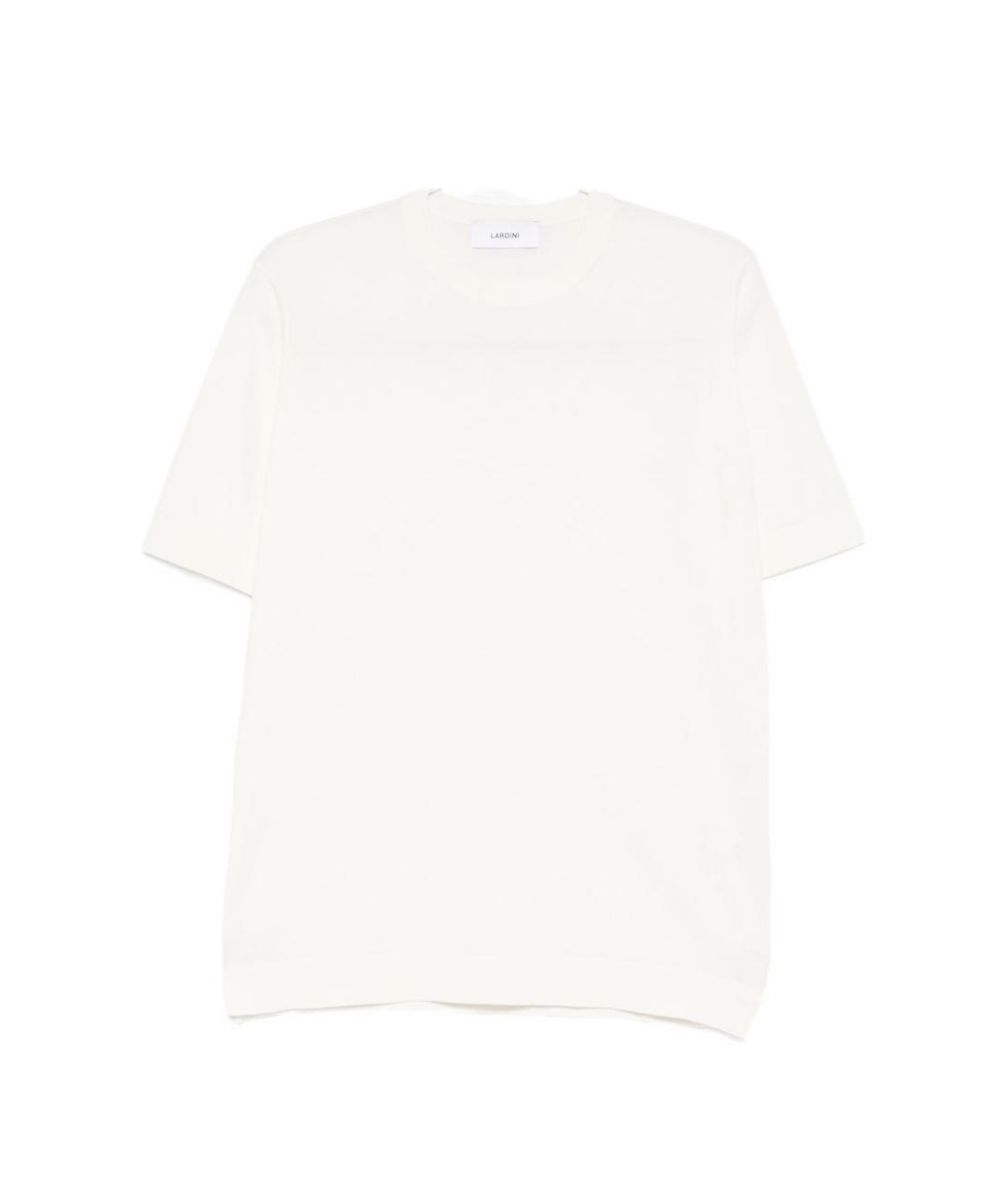 LARDINI Белая хлопковая футболка, фото 1