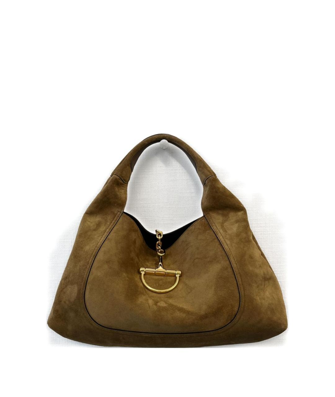 GUCCI Коричневая замшевая сумка через плечо, фото 4