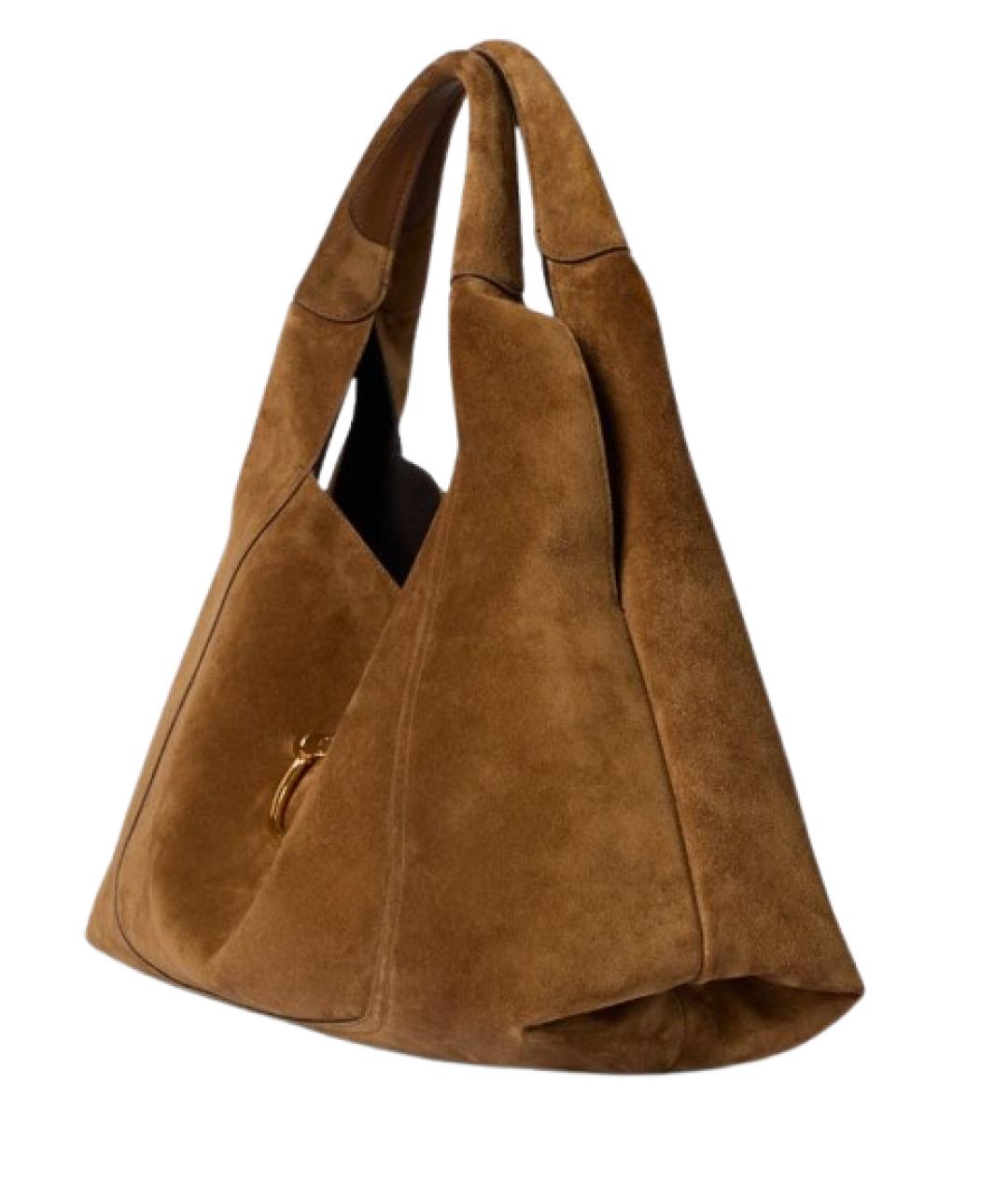 GUCCI Коричневая замшевая сумка через плечо, фото 2