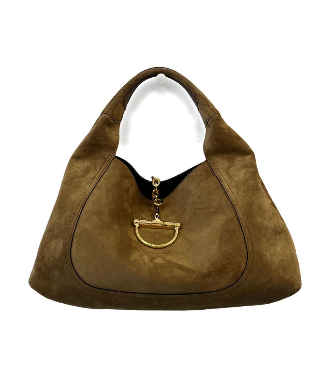 GUCCI Коричневая замшевая сумка через плечо, фото 3