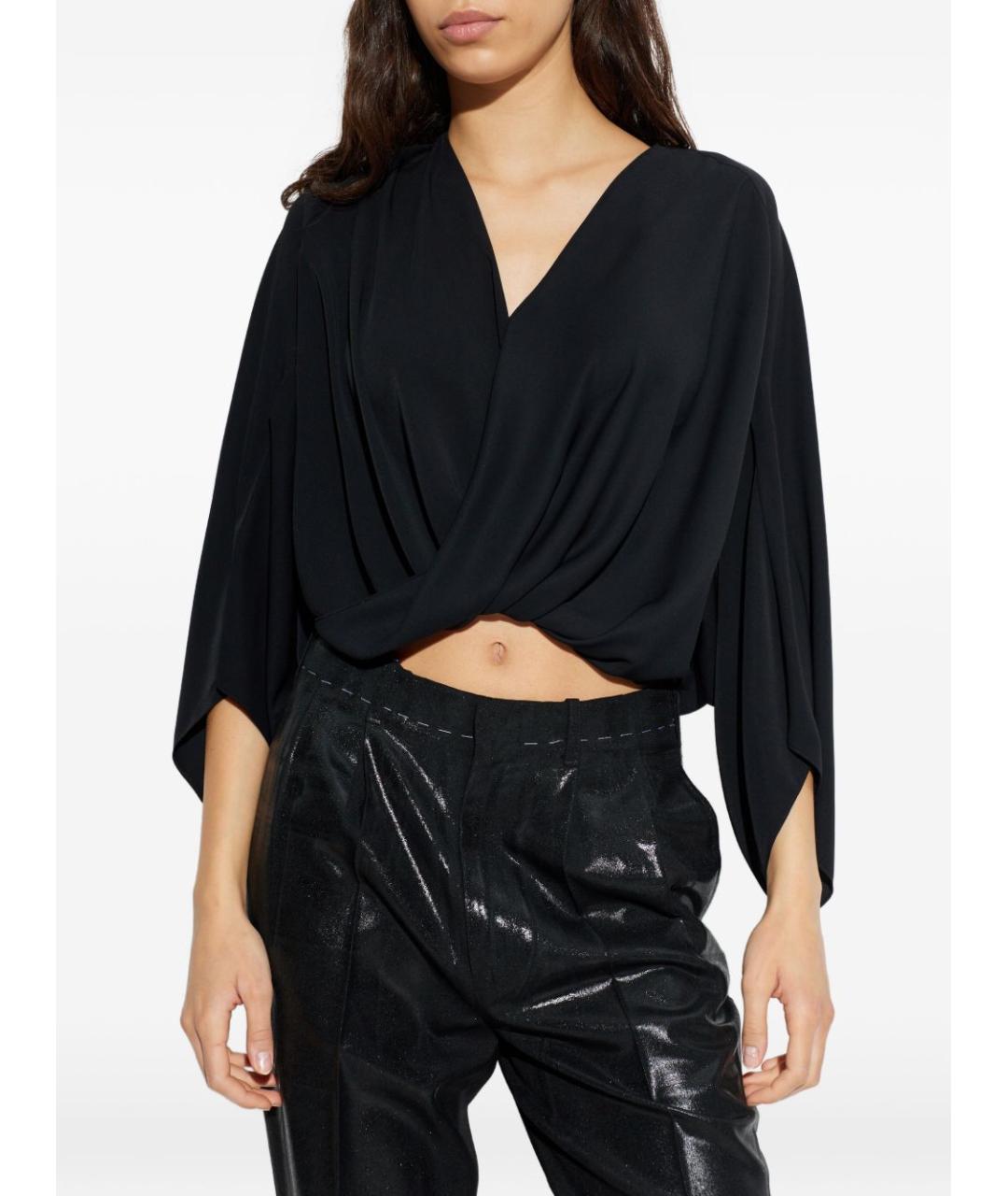 MM6 MAISON MARGIELA Черная полиэстеровая блузы, фото 2