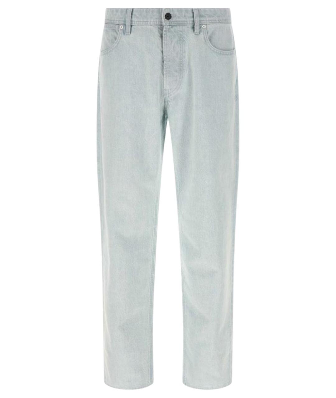 STONE ISLAND Голубые хлопковые прямые джинсы, фото 1