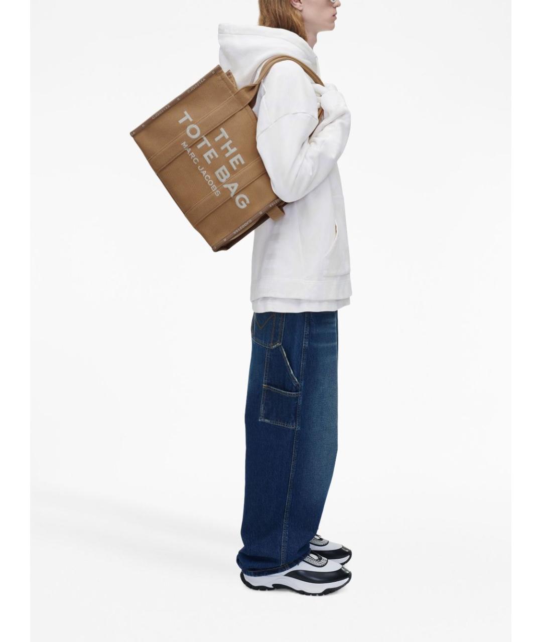 MARC JACOBS Бежевая тканевая сумка тоут, фото 6