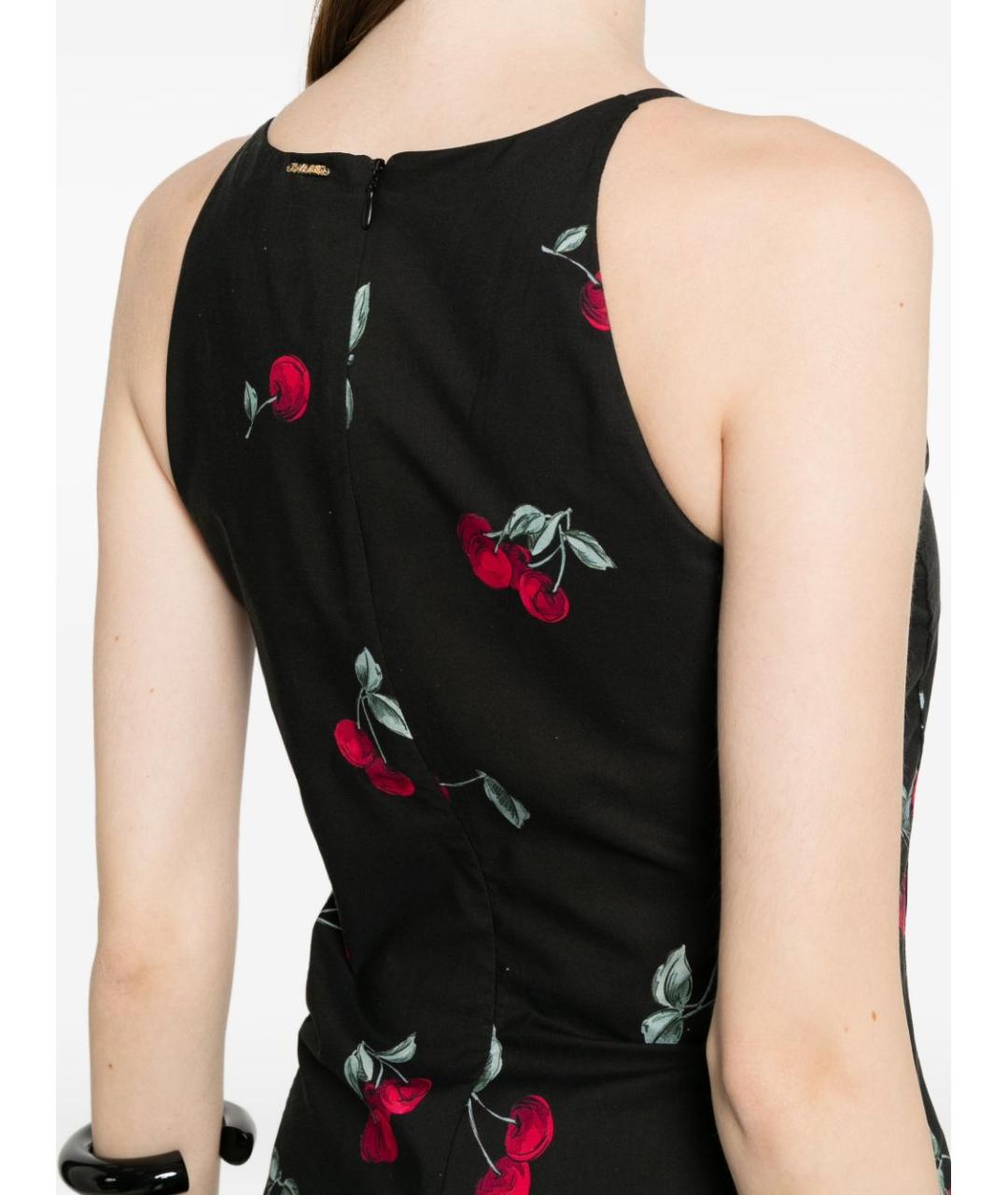 TWIN-SET Черное хлопковое повседневное платье, фото 4