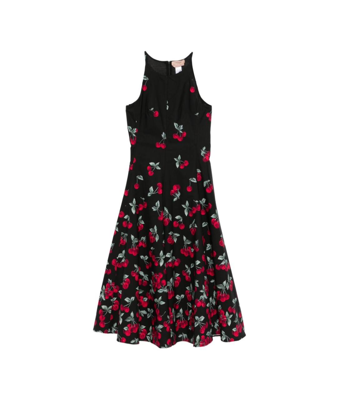 TWIN-SET Черное хлопковое повседневное платье, фото 1