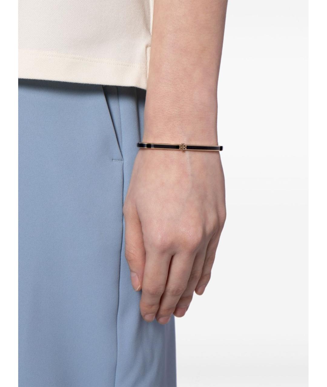 TORY BURCH Черный латунный браслет, фото 5