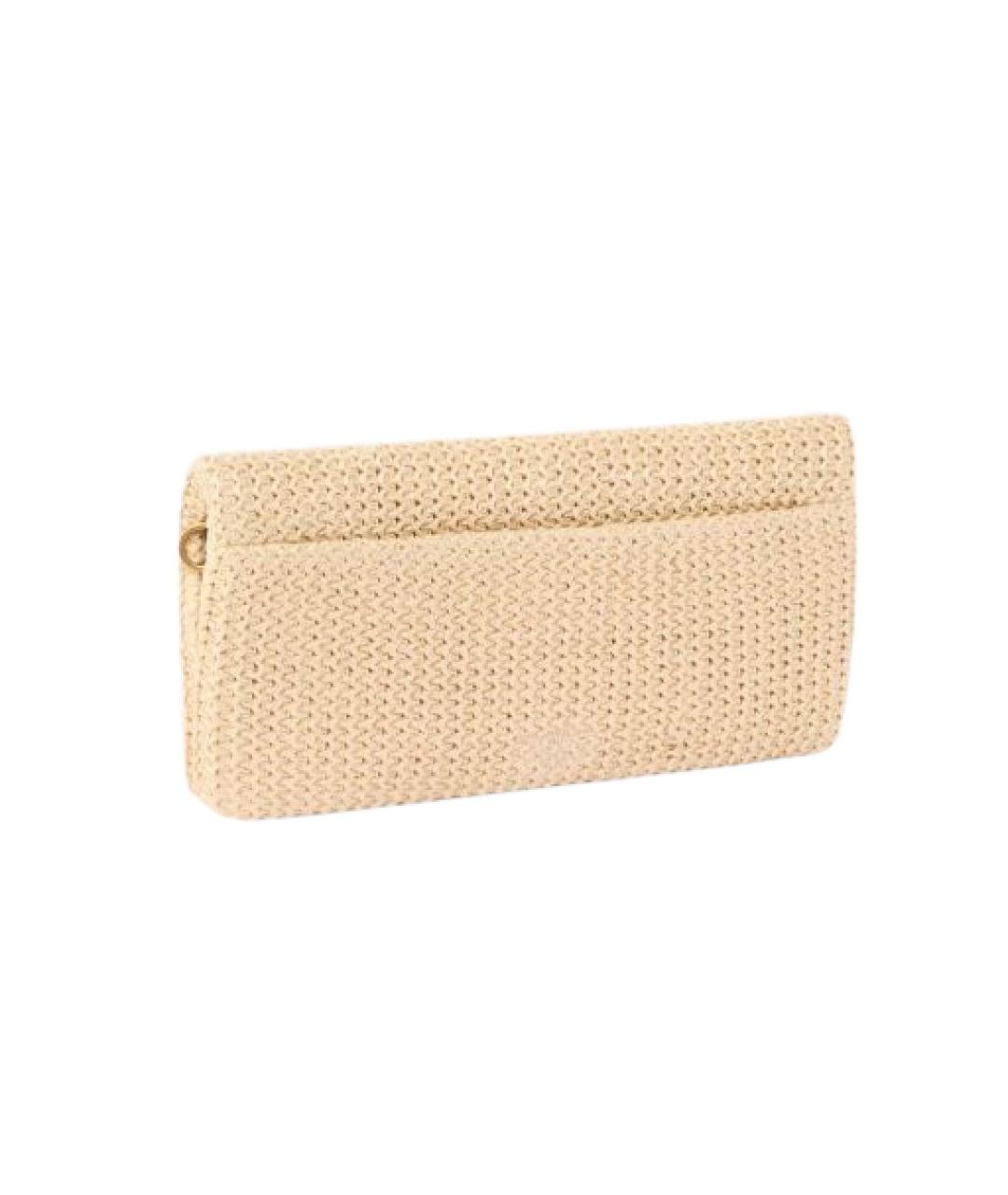 PINKO Бежевая пелетеная сумка через плечо, фото 2