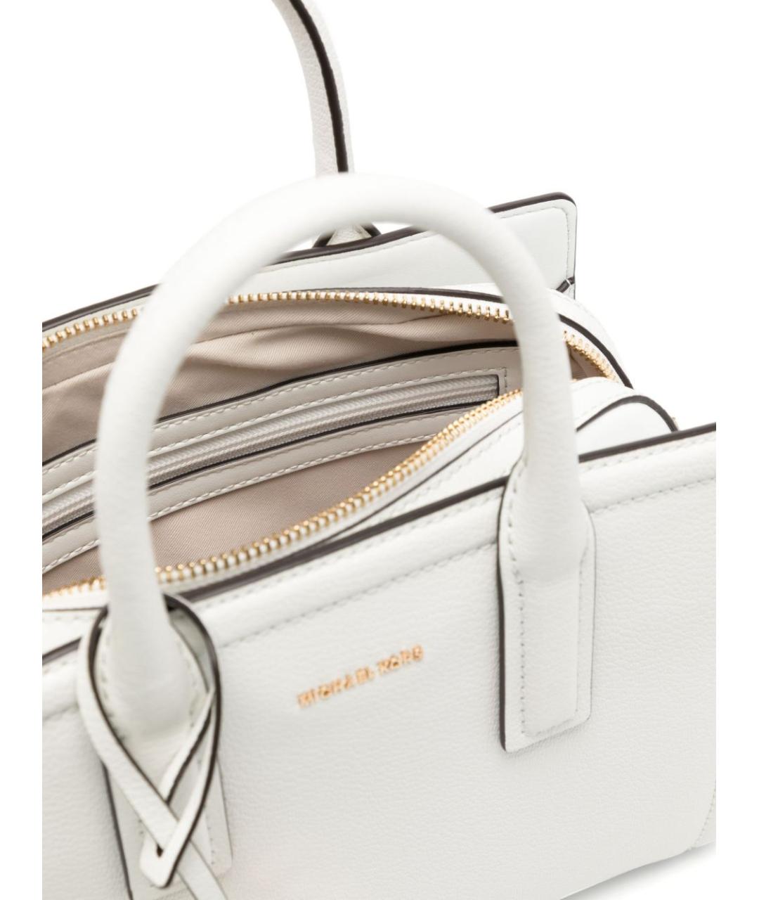 MICHAEL KORS Белая кожаная сумка с короткими ручками, фото 5