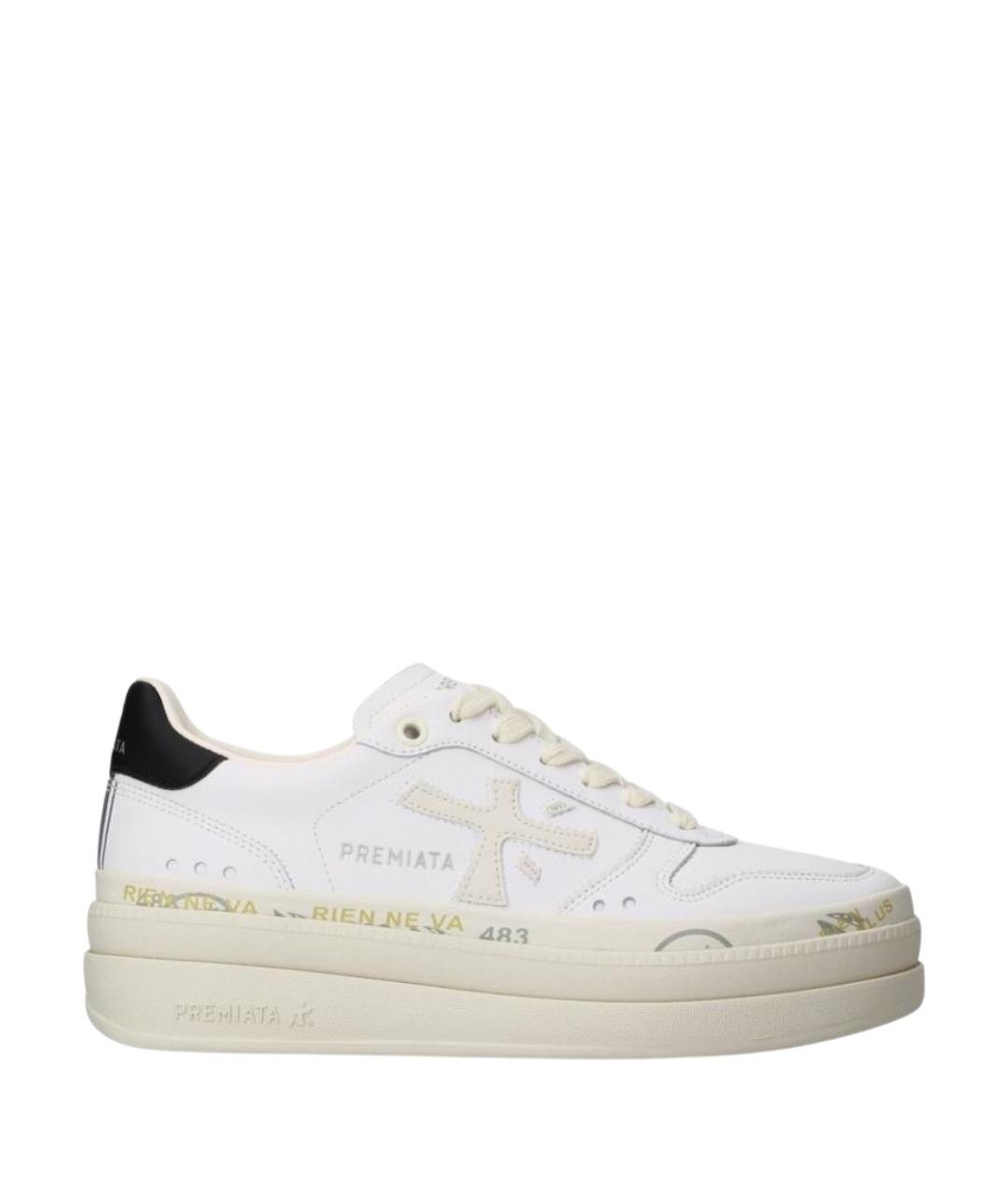 PREMIATA Белые кожаные кроссовки, фото 1