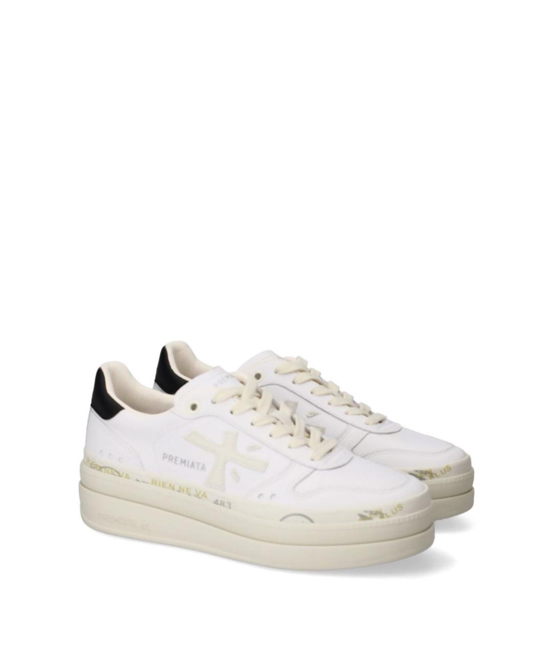 PREMIATA Белые кожаные кроссовки, фото 4