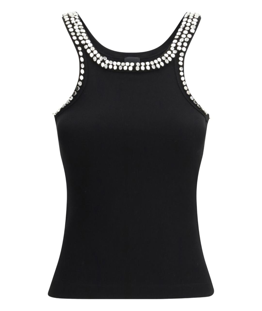 PINKO Черная хлопковая майка, фото 1