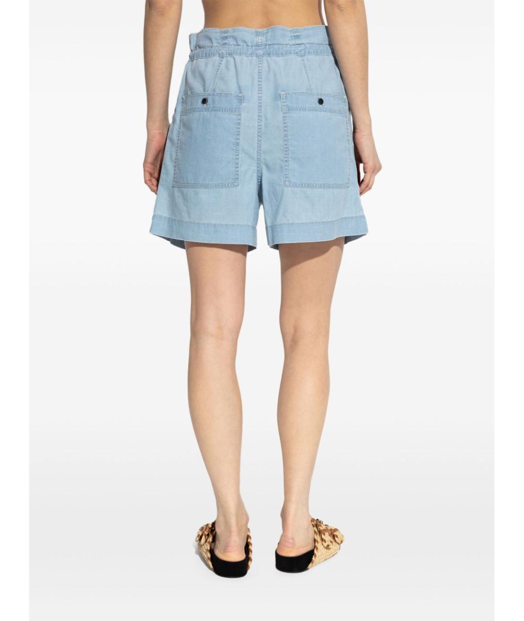 ISABEL MARANT Голубые хлопковые шорты, фото 4