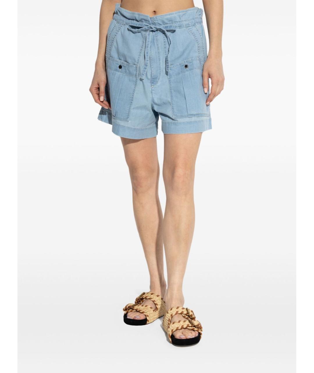 ISABEL MARANT Голубые хлопковые шорты, фото 5
