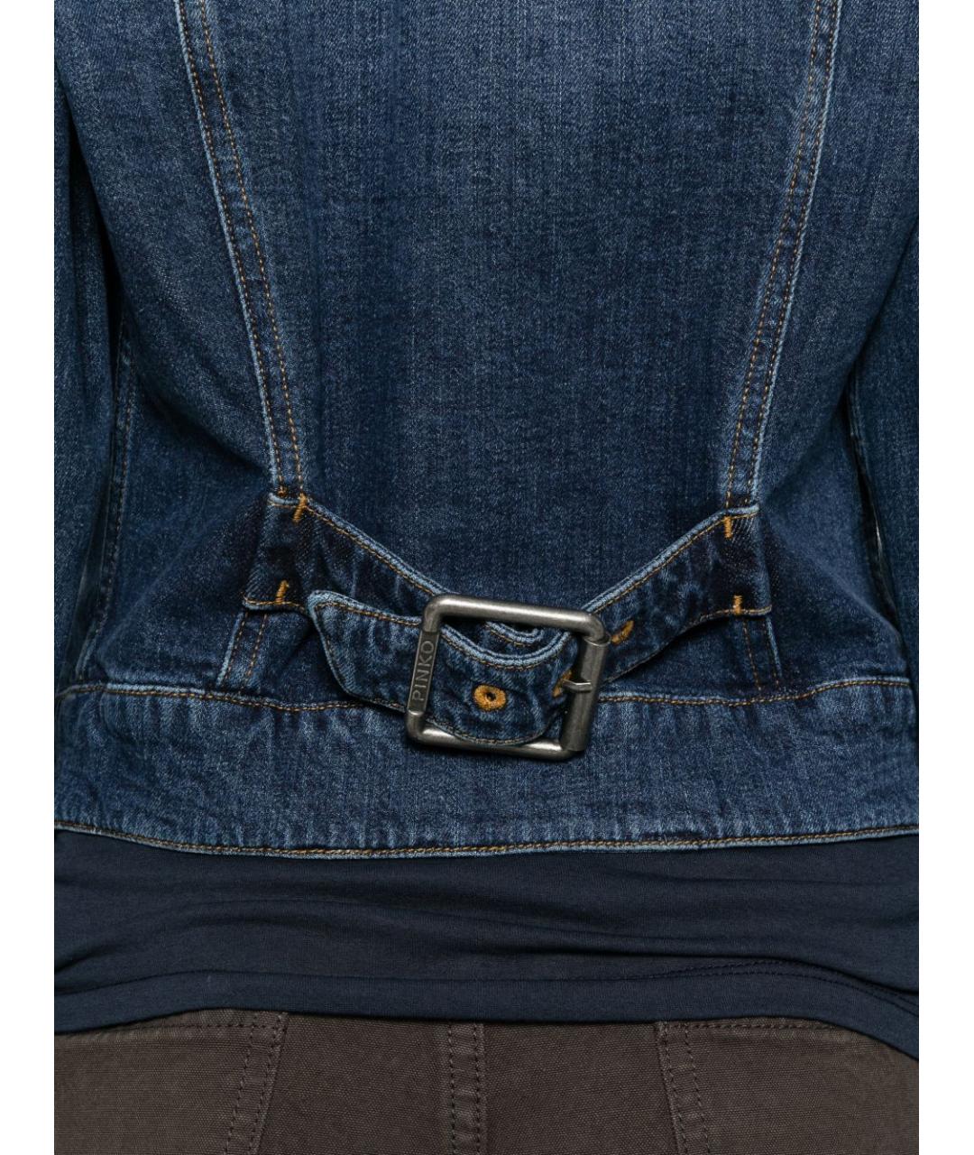 PINKO Синяя хлопковая куртка, фото 2