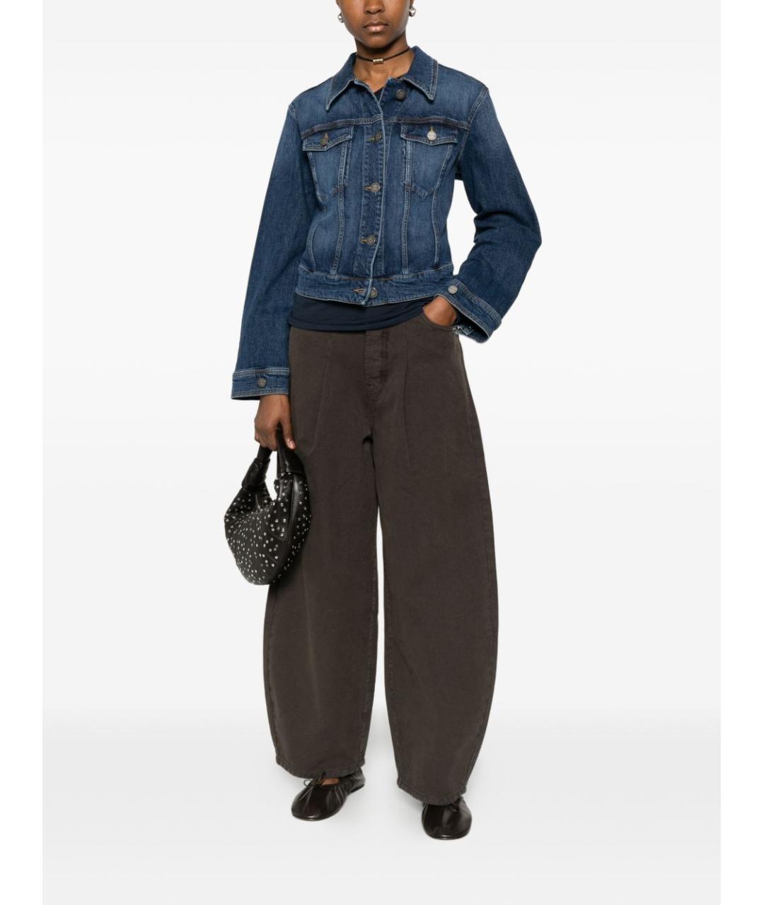 PINKO Синяя хлопковая куртка, фото 3