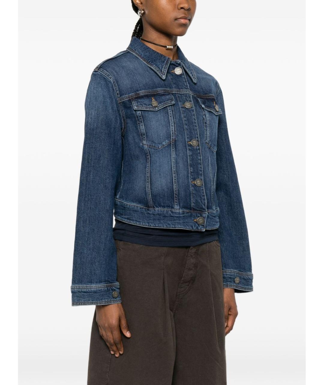 PINKO Синяя хлопковая куртка, фото 5