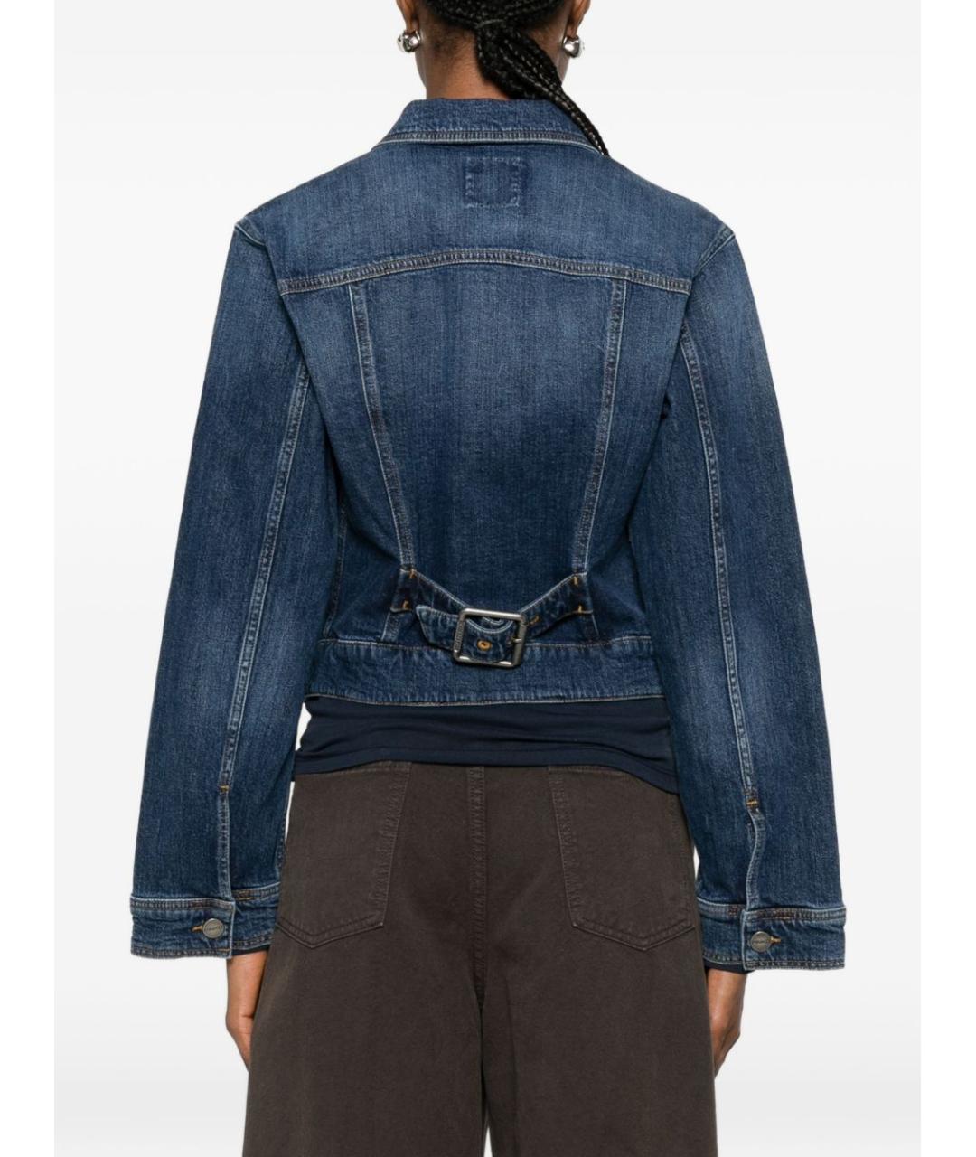 PINKO Синяя хлопковая куртка, фото 4