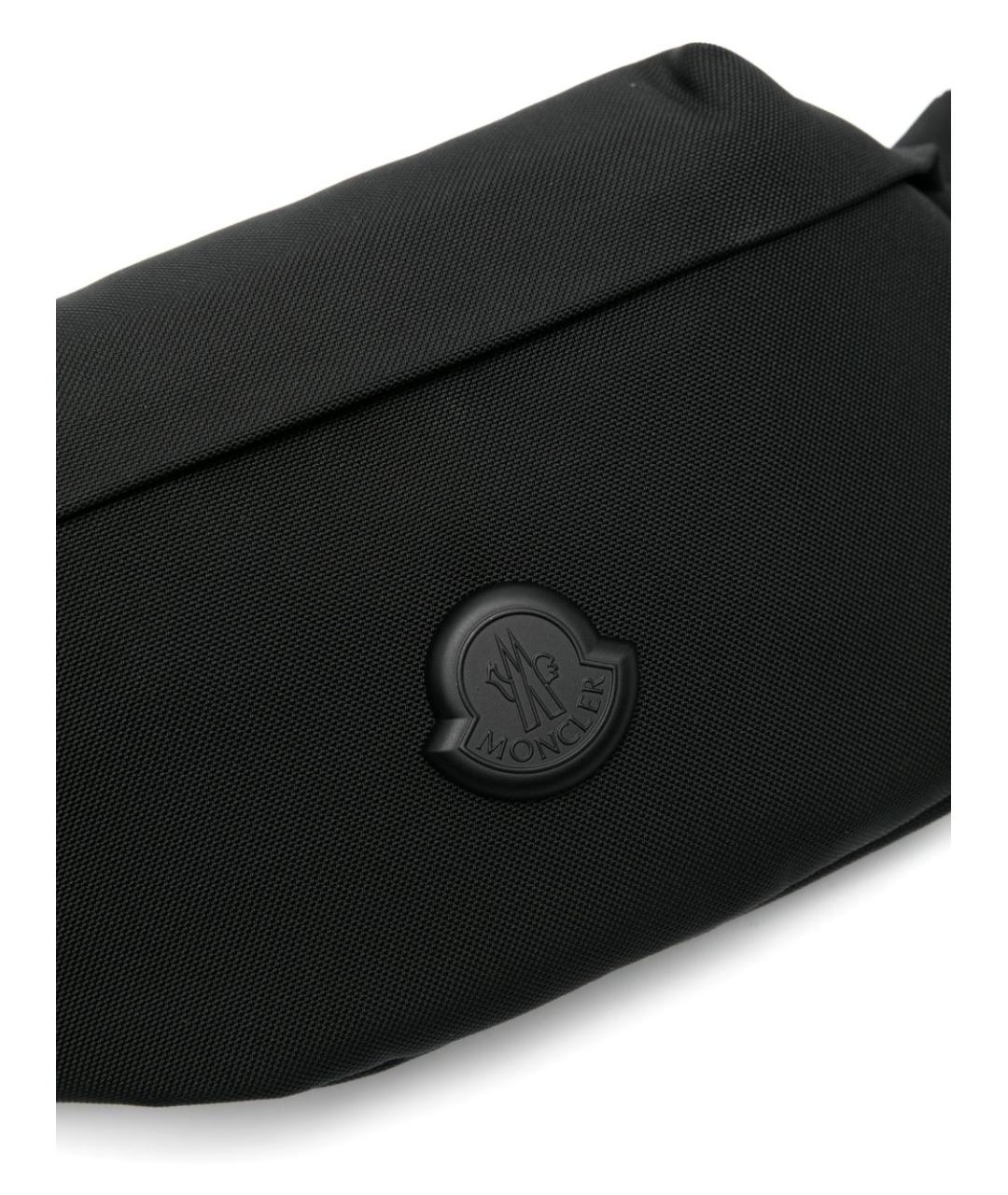 MONCLER Черная тканевая поясная сумка, фото 4