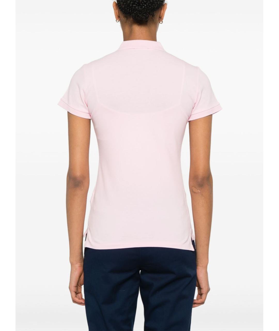 RALPH LAUREN Розовая хлопковая футболка, фото 6