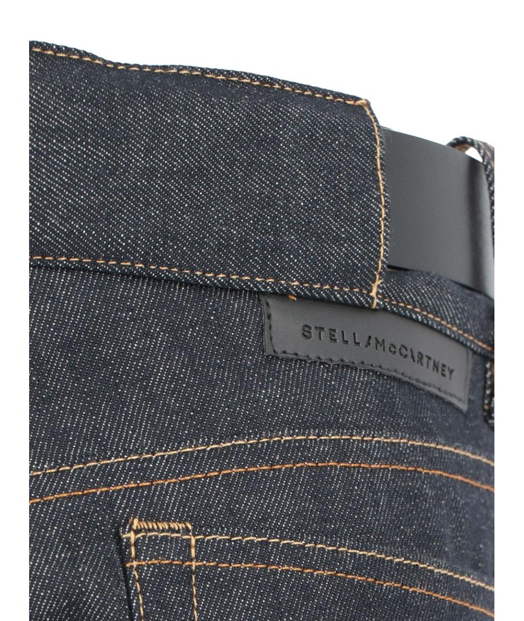 STELLA MCCARTNEY Темно-синие хлопковые прямые джинсы, фото 2