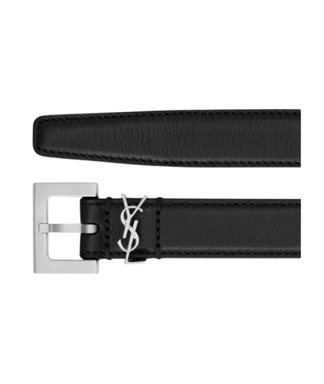 SAINT LAURENT Черный ремень, фото 2
