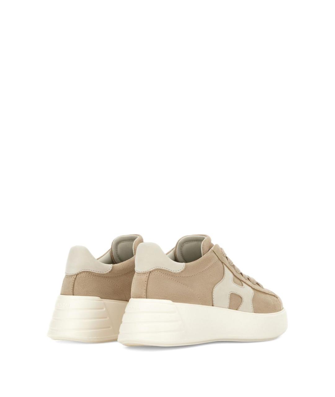 HOGAN Бежевые замшевые кроссовки, фото 3