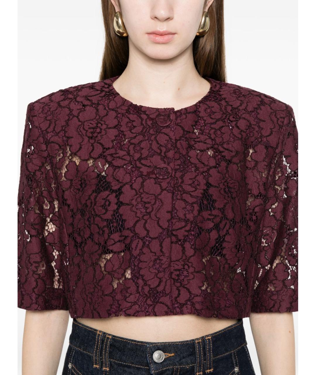 PINKO Бордовый полиамидовый жакет/пиджак, фото 2