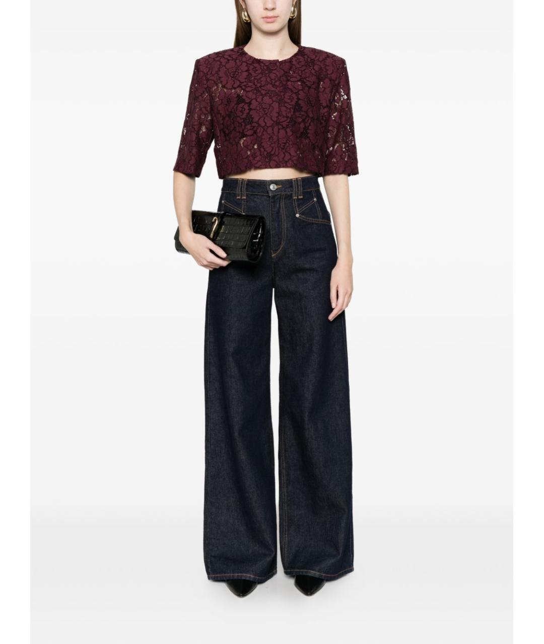 PINKO Бордовый полиамидовый жакет/пиджак, фото 3