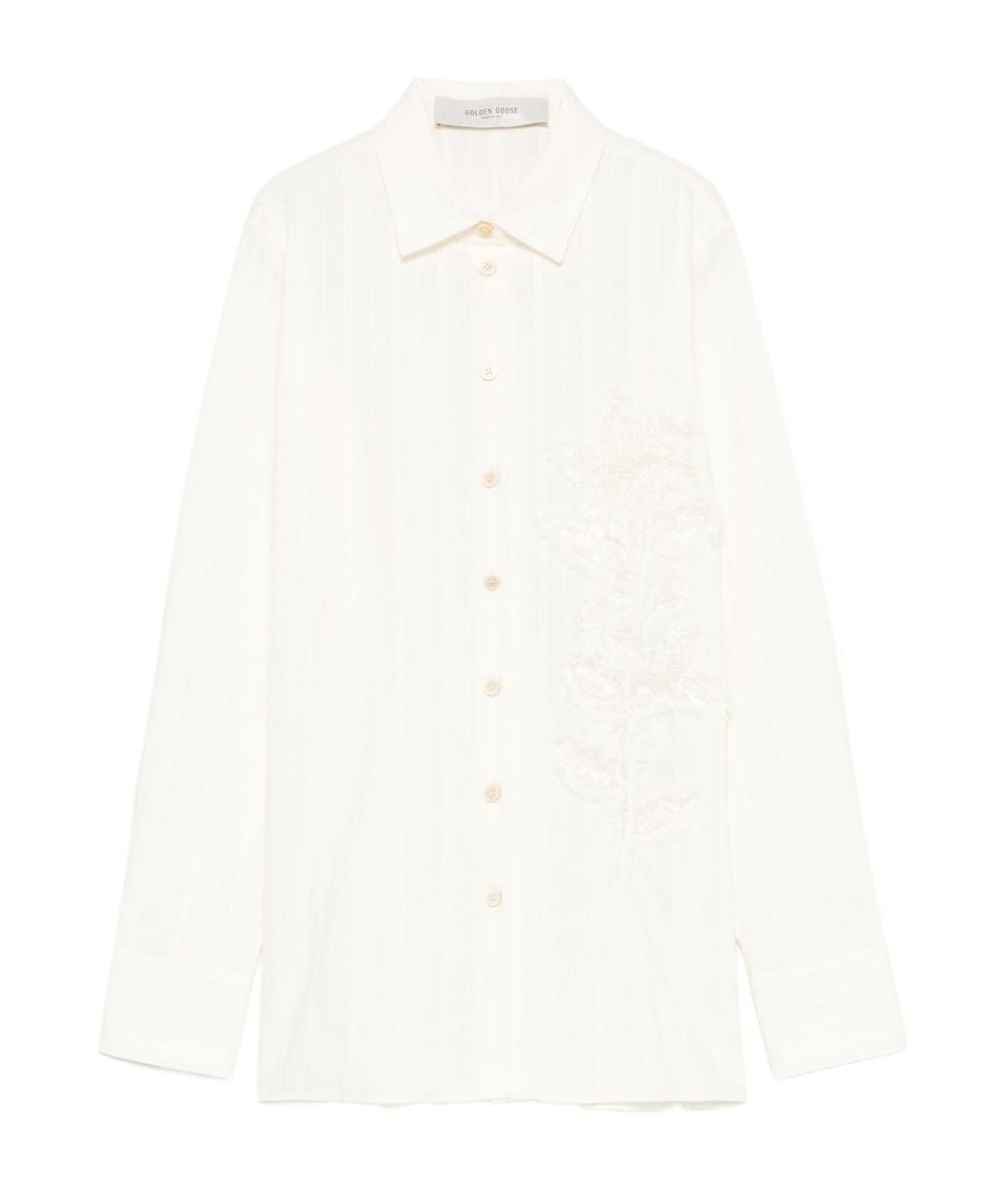 GOLDEN GOOSE DELUXE BRAND Белая хлопковая рубашка, фото 1