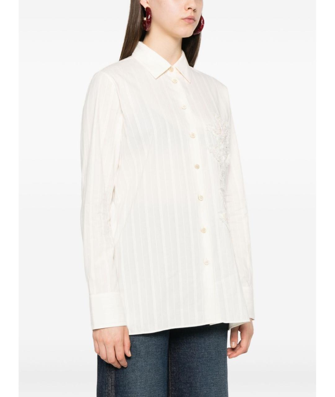 GOLDEN GOOSE DELUXE BRAND Белая хлопковая рубашка, фото 3