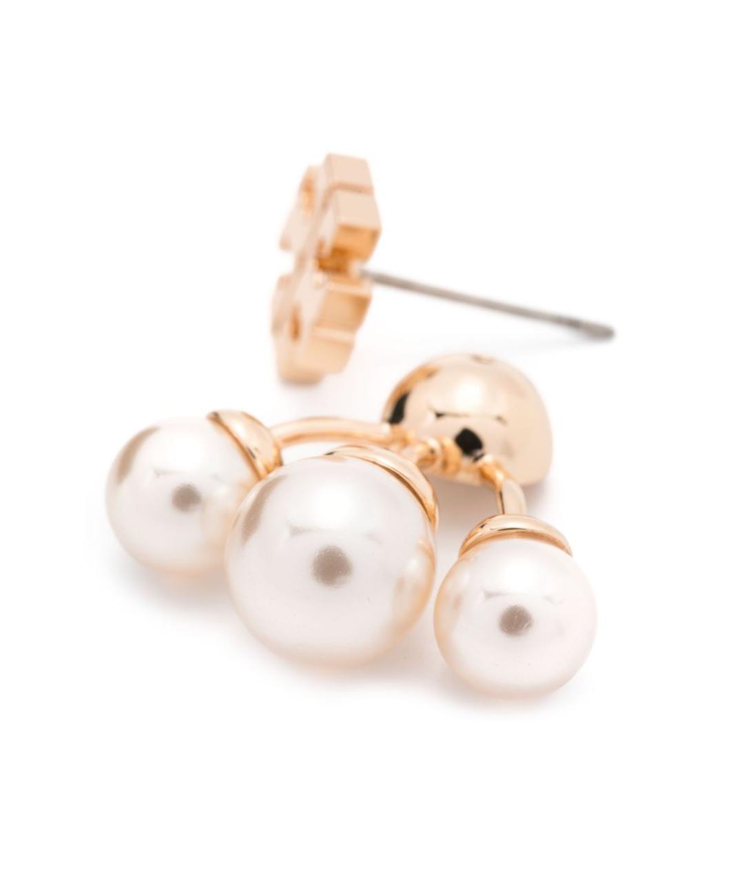 TORY BURCH Золотые металлические серьги, фото 4