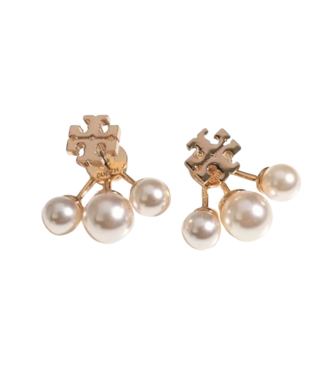 TORY BURCH Золотые металлические серьги, фото 1