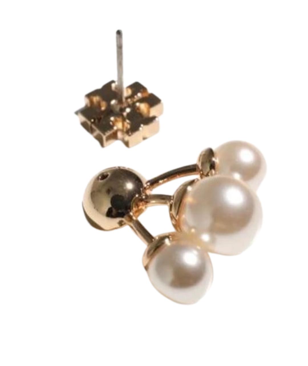 TORY BURCH Золотые металлические серьги, фото 2