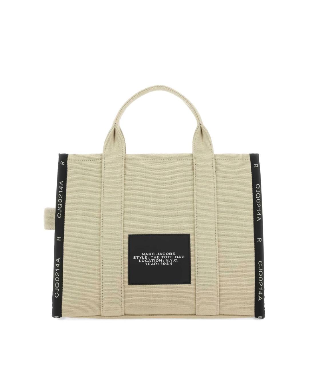MARC JACOBS Бежевая хлопковая сумка тоут, фото 4