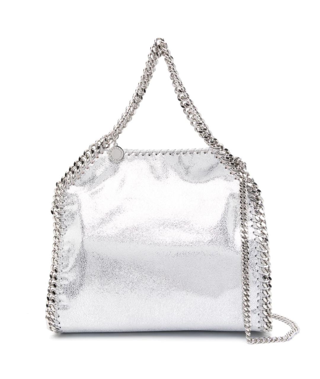 STELLA MCCARTNEY Серебряная сумка тоут из искусственной кожи, фото 1