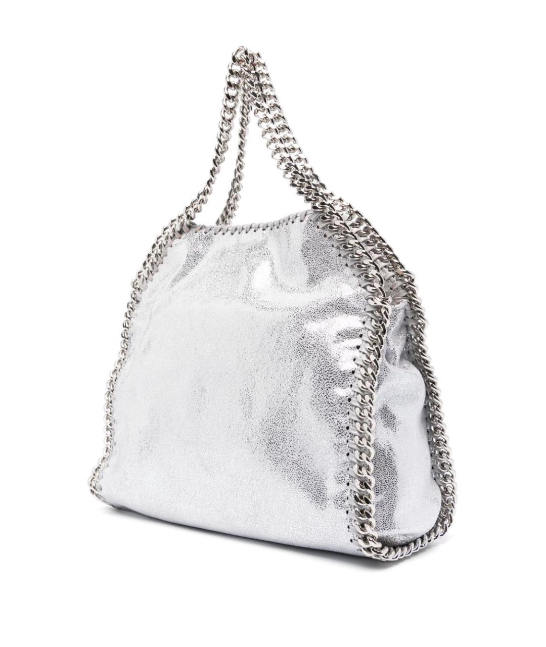 STELLA MCCARTNEY Серебряная сумка тоут из искусственной кожи, фото 2