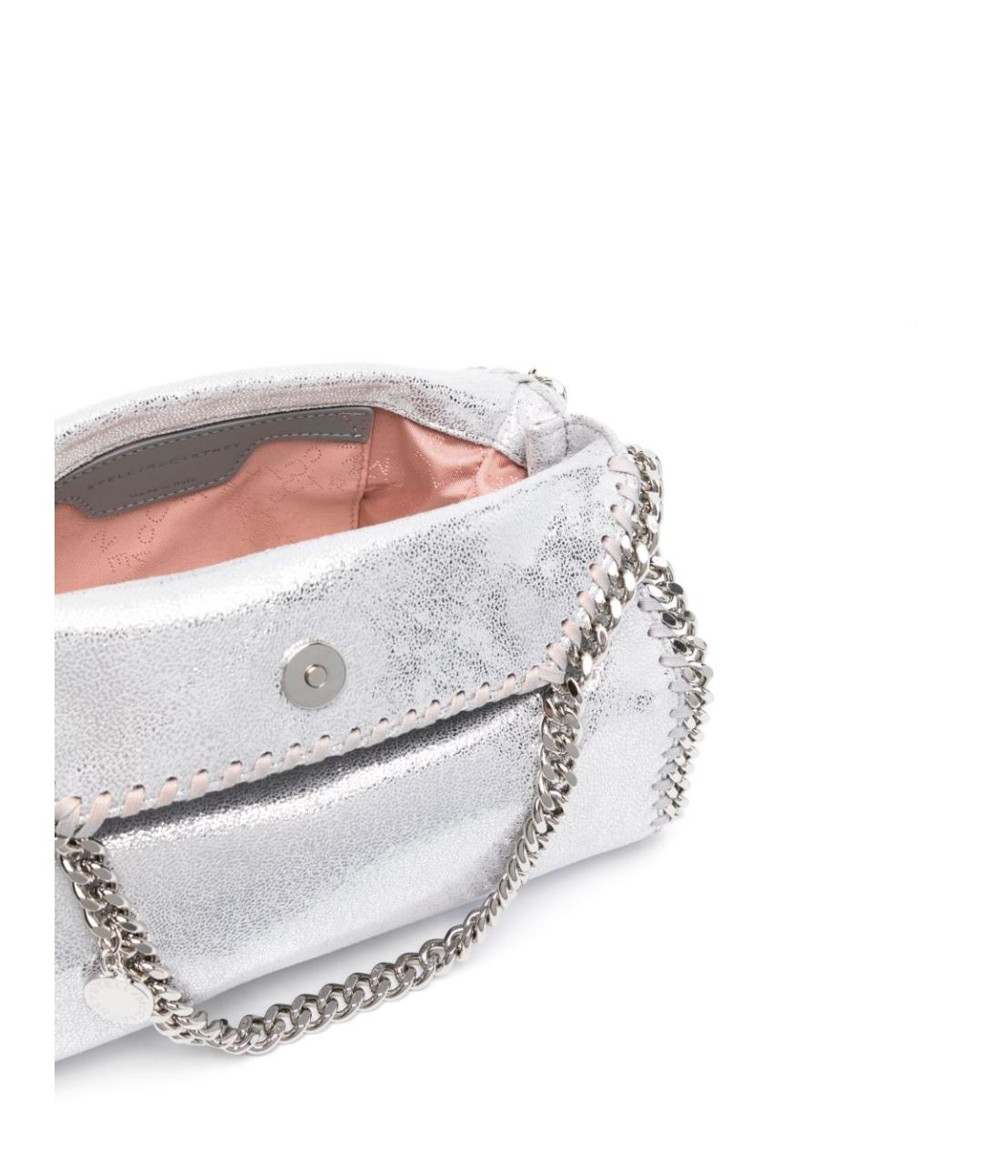 STELLA MCCARTNEY Серебряная сумка тоут из искусственной кожи, фото 3