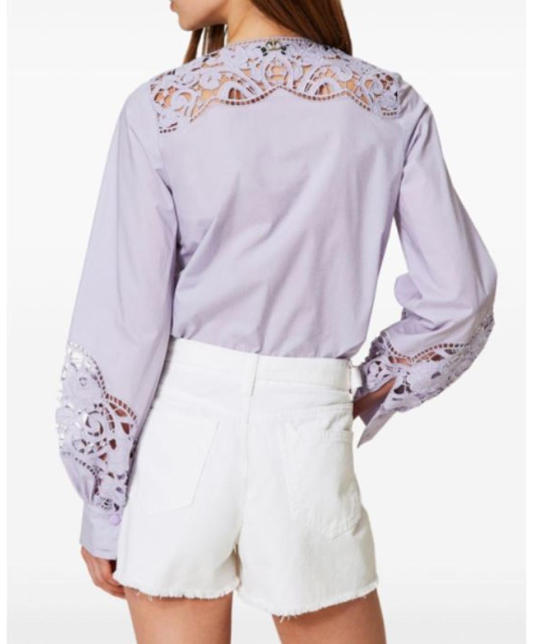 TWIN-SET Белые хлопковые шорты, фото 7