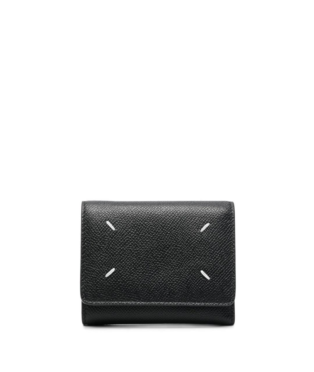 MAISON MARGIELA Черный кожаный кошелек, фото 1