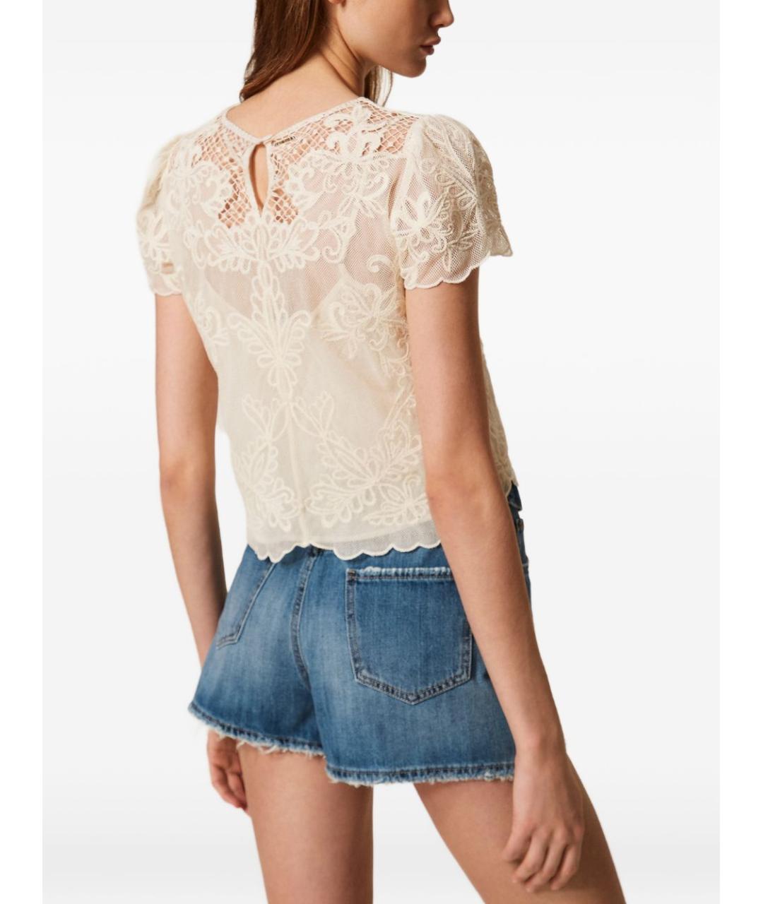 TWIN-SET Бежевая футболка, фото 5