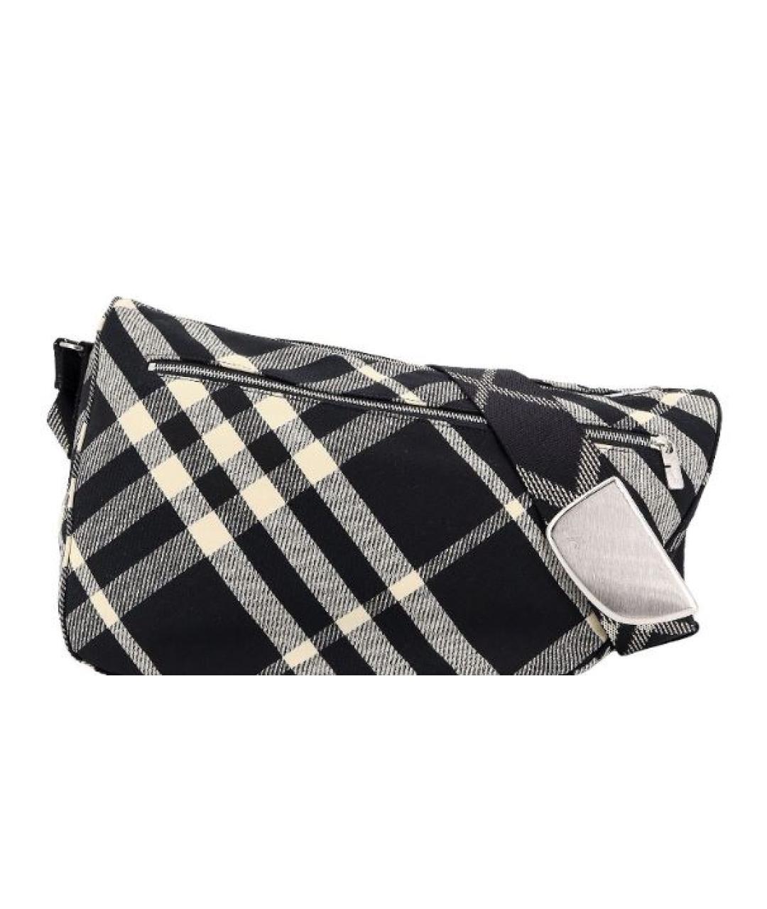 BURBERRY Черная тканевая сумка на плечо, фото 1