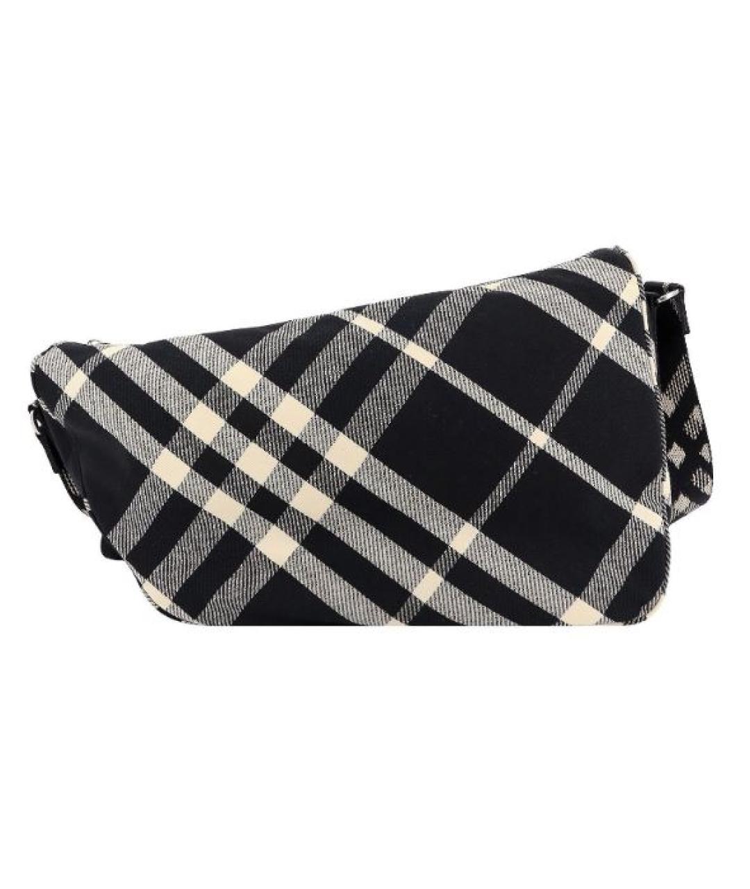 BURBERRY Черная тканевая сумка на плечо, фото 2