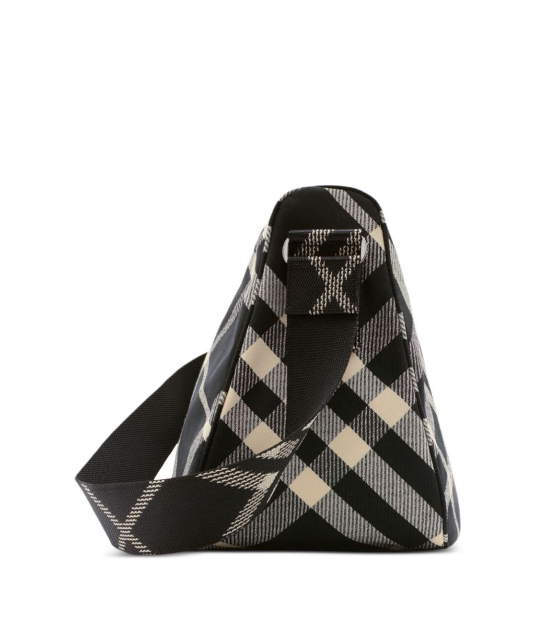 BURBERRY Черная тканевая сумка на плечо, фото 5
