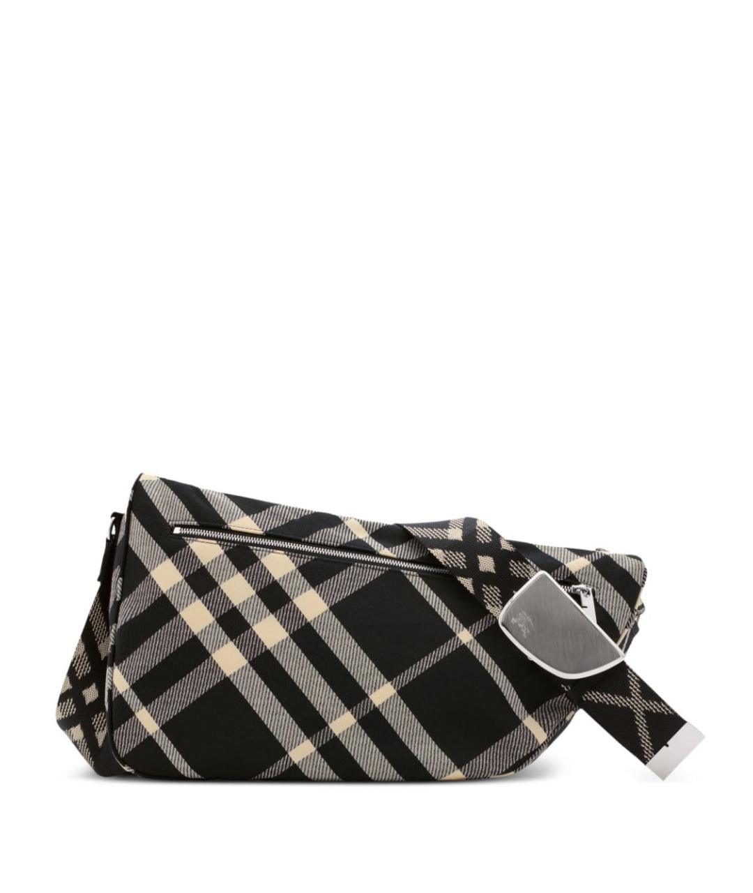 BURBERRY Черная тканевая сумка на плечо, фото 4