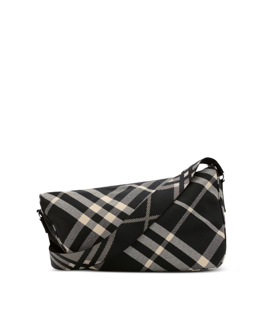 BURBERRY Черная тканевая сумка на плечо, фото 3